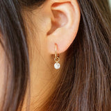 14K Filled Zircon Hoop Earrings 15MM Boho Jewelry