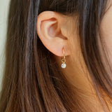 14K Filled Zircon Hoop Earrings 15MM Boho Jewelry