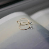 14K Filled Zircon Hoop Earrings 30MM Fine Jewelry