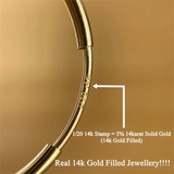 14K Filled Hoops Earrings Minimalism Vintage Jewelry