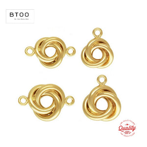 14K Filled Love Knot Charm Pendant - DIY Jewelry Findings