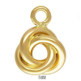 14K Filled Love Knot Charm Pendant - DIY Jewelry Findings