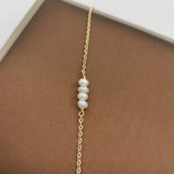 14K Filled Freshwater Pearls Bracelet Vintage Women Boho Charms