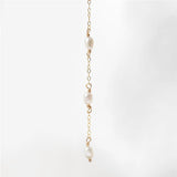 14K Pearl Earrings Vintage Boho Long Tassel Jewelry