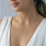 14K Filled Pearl Necklace Choker Pendant Kolye Collares Boho Jewelry