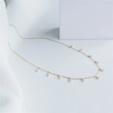 14K Filled Pearl Necklace Choker Pendant Kolye Collares Boho Jewelry
