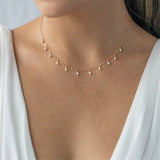 14K Filled Pearl Necklace Choker Pendant Kolye Collares Boho Jewelry