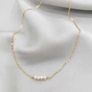 14K Filled Pearl Necklace Choker Pendants for Women