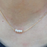 14K Filled Pearl Necklace Choker Pendants for Women