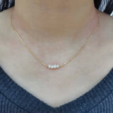 14K Filled Pearl Necklace Choker Pendants for Women