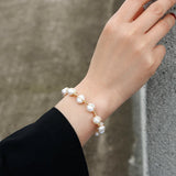 Baroque Pearl Bracelet 14K Filled Natural Freshwater Women Christmas Gift