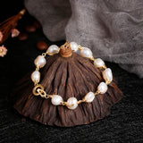 Baroque Pearl Bracelet 14K Filled Natural Freshwater Women Christmas Gift
