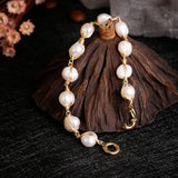 Baroque Pearl Bracelet 14K Filled Natural Freshwater Women Christmas Gift
