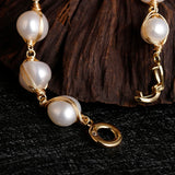 Baroque Pearl Bracelet 14K Filled Natural Freshwater Women Christmas Gift