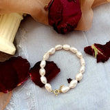 14K Filled Natural Baroque Pearl Ladies Bracelet Jewelry