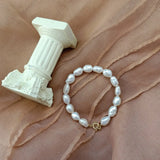 14K Filled Natural Baroque Pearl Ladies Bracelet Jewelry
