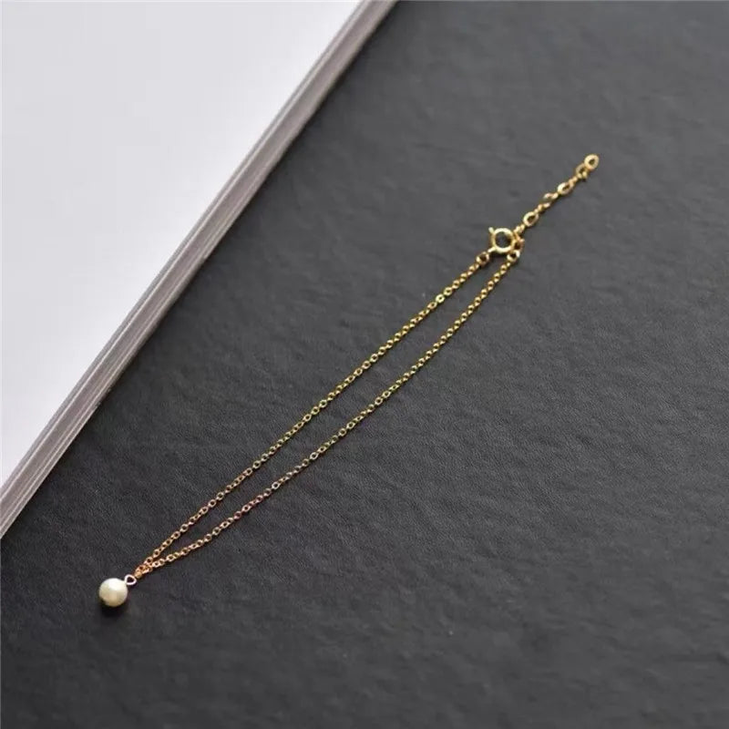14K Filled Pearl Anklet Natural Freshwater Pearl Jewelry