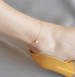 14K Filled Pearl Anklet Natural Freshwater Pearl Jewelry