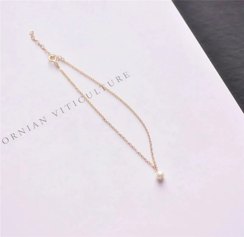 14K Filled Pearl Anklet Natural Freshwater Pearl Jewelry