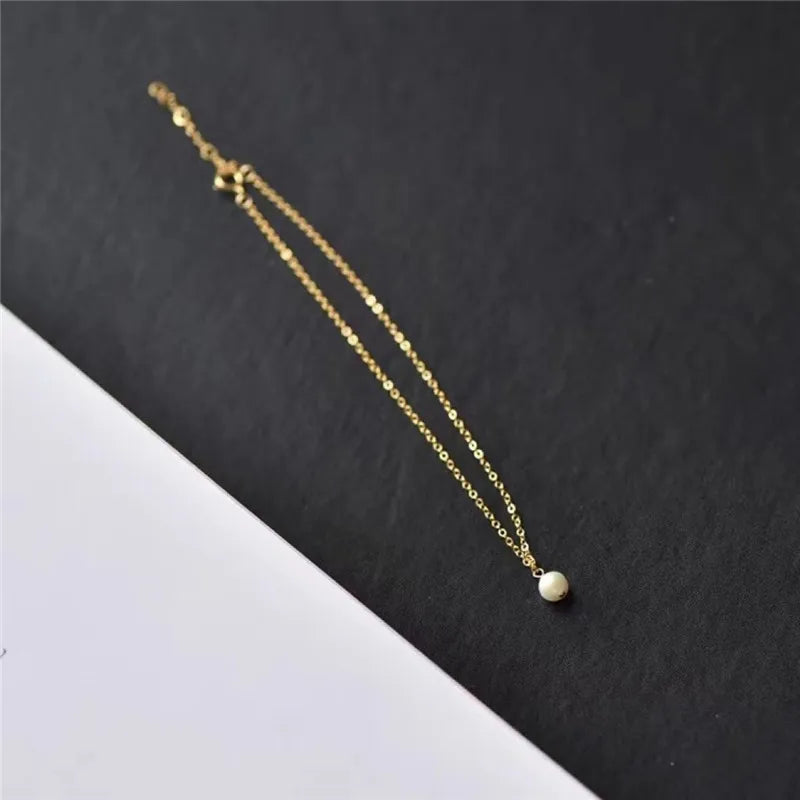 14K Filled Pearl Anklet Natural Freshwater Pearl Jewelry