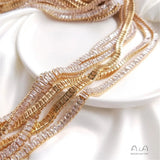 14K Filled Plated Austrian Zircon Chain DIY Material