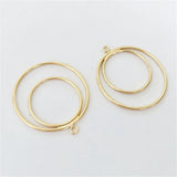 14K Filled Round Drop Charm 25MM Pendant