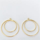 14K Filled Round Drop Charm 25MM Pendant