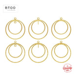 14K Filled Round Drop Charm 25MM Pendant