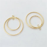 14K Filled Round Drop Charm 25MM Pendant
