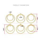 14K Filled Round Drop Charm 25MM Pendant