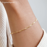14K Filled Singapore Chain Bracelet Tarnish Resistant Hypoallergenic
