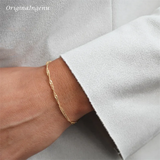 14K Filled Singapore Chain Bracelet Tarnish Resistant Hypoallergenic