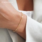 14K Filled Singapore Chain Bracelet Tarnish Resistant Hypoallergenic