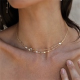 14K Filled Stacking Chain Choker Necklace Dainty Chain Tarnish Resistant Jewelry