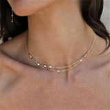 14K Filled Stacking Chain Choker Necklace Dainty Chain Tarnish Resistant Jewelry