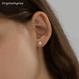 14K Filled Freshwater Pearl Stud Earrings Tarnish Resistant Dainty Jewelry