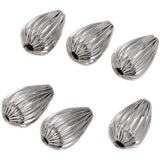 14K Vertical Lines Drop-shaped Straight Holes Beaded Jewelry Material