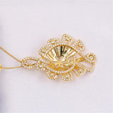 14K Plated Pearl Pendant Necklace for DIY Craft