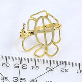 14K DIY Accessory Ring Large Flower Basket Style Baroque