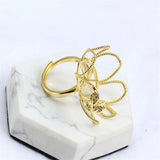 14K DIY Accessory Ring Large Flower Basket Style Baroque