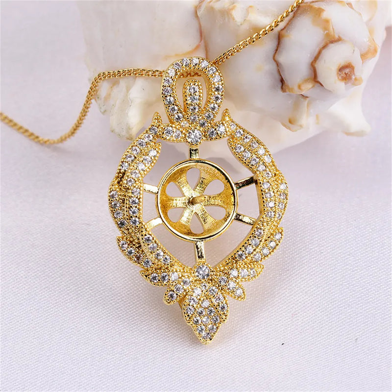 Delicate Grass Pattern Pendant for DIY Accessories