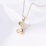 Cartoon Pearl Pendant Necklace 14K Plated Holder DIY Accessories