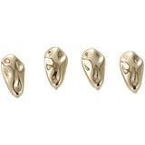14K Irregular Melon Seeds Drop Earrings Silver Needles DIY Jewelry Materials