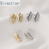 14K Irregular Melon Seeds Drop Earrings Silver Needles DIY Jewelry Materials