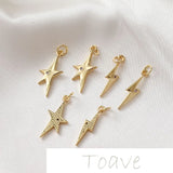 14K Star Pendant DIY Necklace Earring Bracelet Material