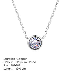 Zircon Gemstone Silver Necklace Pendant for Women