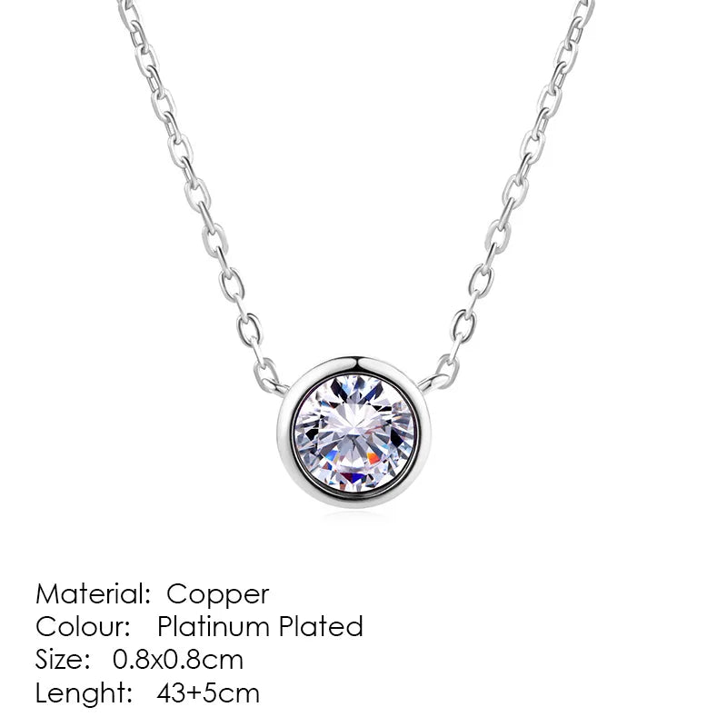 Zircon Gemstone Silver Necklace Pendant for Women