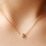 Zircon Gemstone Silver Necklace Pendant for Women
