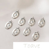 14K Oval Moon Star Tag Pendant DIY Necklace Bracelet Material