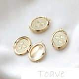 14K Love Frame Pendant Necklace Material Accessory